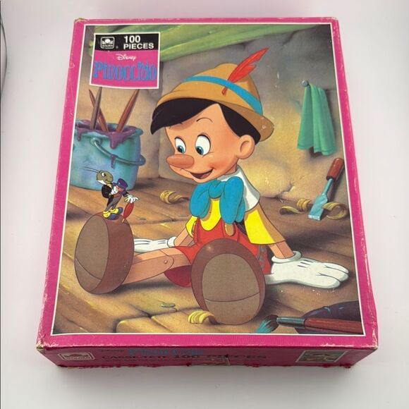 Vintage Disney Pink and Brown Pinocchio Puzzle - Picture 1 of 1